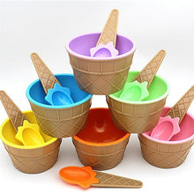 Load image into Gallery viewer, Kids Ice Cream Bowl &amp; Spoon Set!