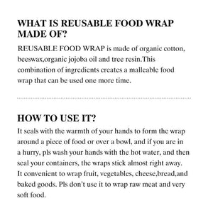 Eco Friendly Reusable Beeswax Food Wraps!