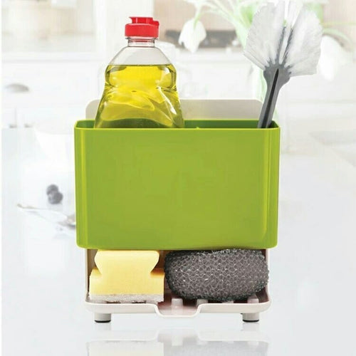 Multifunction Kitchen Sink Station With Sponge Rack Underneath