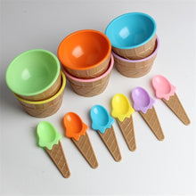 Load image into Gallery viewer, Kids Ice Cream Bowl &amp; Spoon Set!