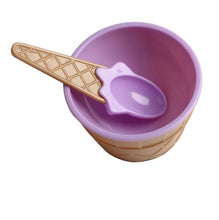 Load image into Gallery viewer, Kids Ice Cream Bowl &amp; Spoon Set!